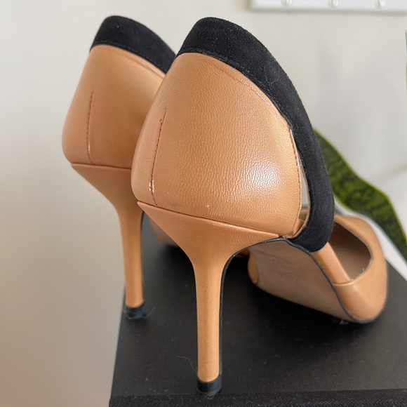 ZARA Pointy Toe Colorblock Vegan leather Heels 39 - Picture 2 of 5